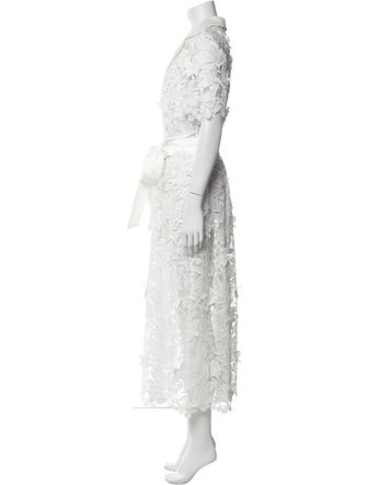 Badgley Mischka Lace Pattern Long Dress