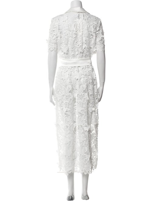 Badgley Mischka Lace Pattern Long Dress