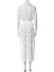 Badgley Mischka Lace Pattern Long Dress