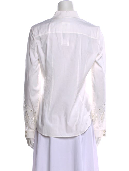Badgley Mischka Long Sleeve Button-Up Top