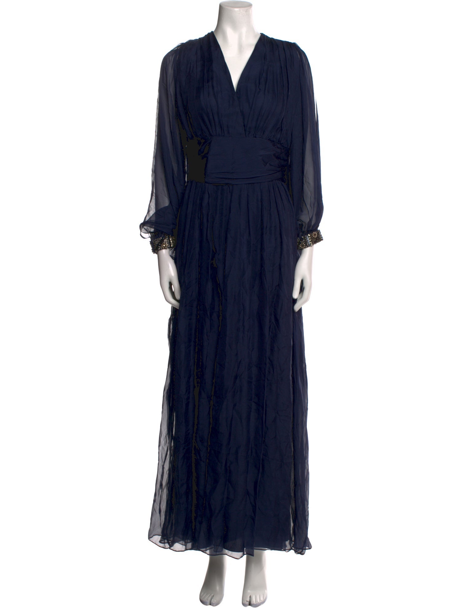 Badgley Mischka Silk Long Dress