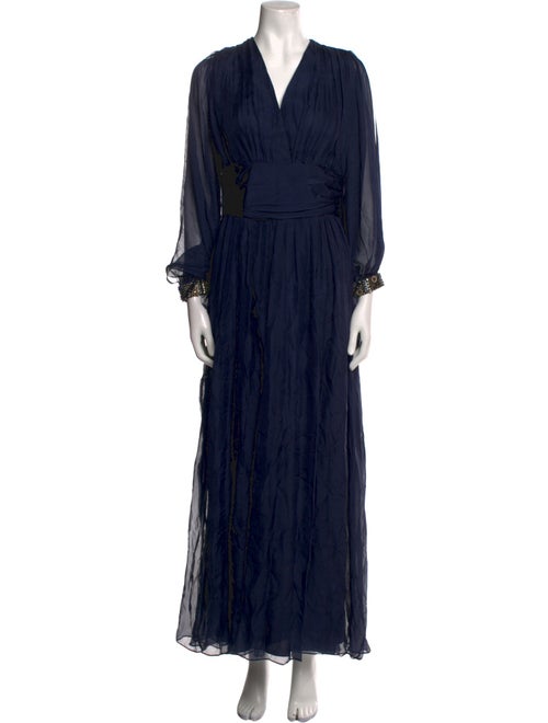 Badgley Mischka Silk Long Dress