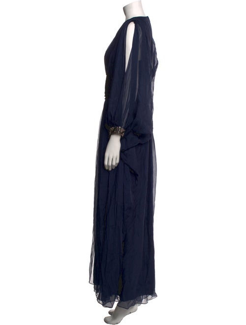 Badgley Mischka Silk Long Dress