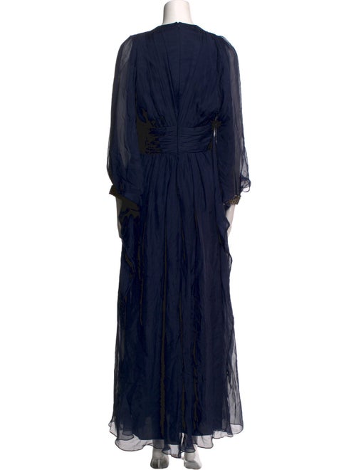 Badgley Mischka Silk Long Dress