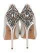 Badgley Mischka Satin Crystal Embellishments Pumps