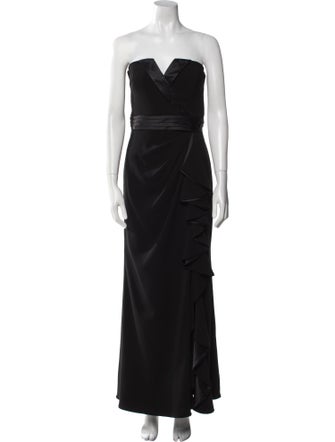 Badgley Mischka Strapless Long Dress