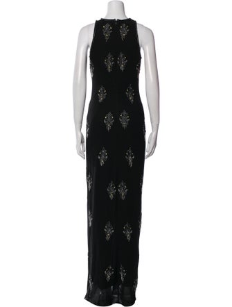 Badgley Mischka Lace Pattern Long Dress