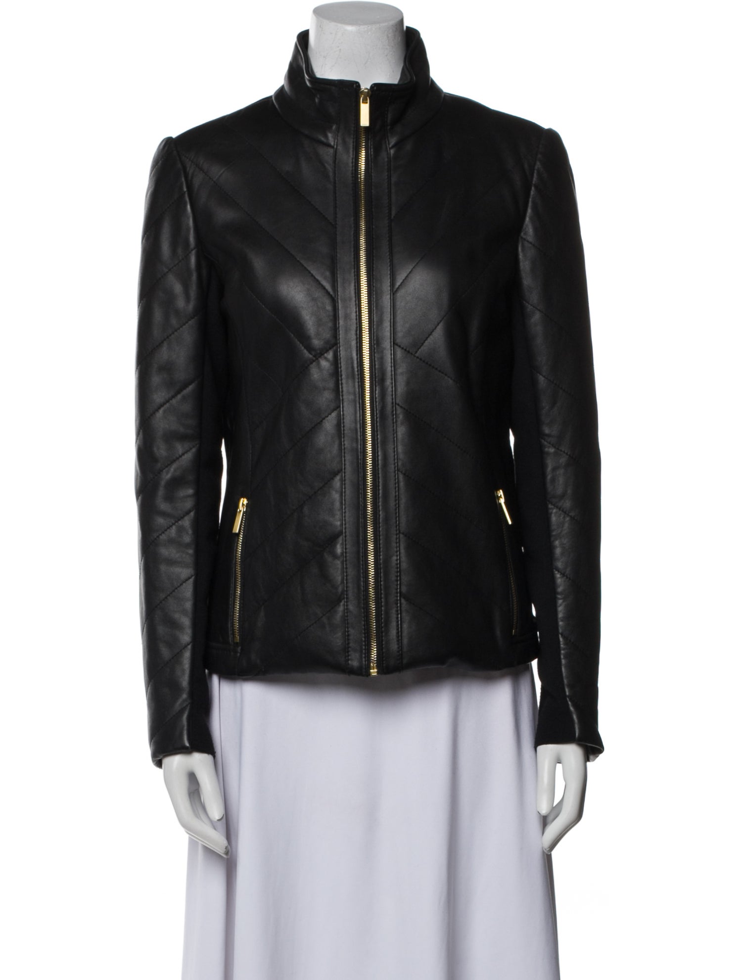 Badgley Mischka Leather Biker Jacket
