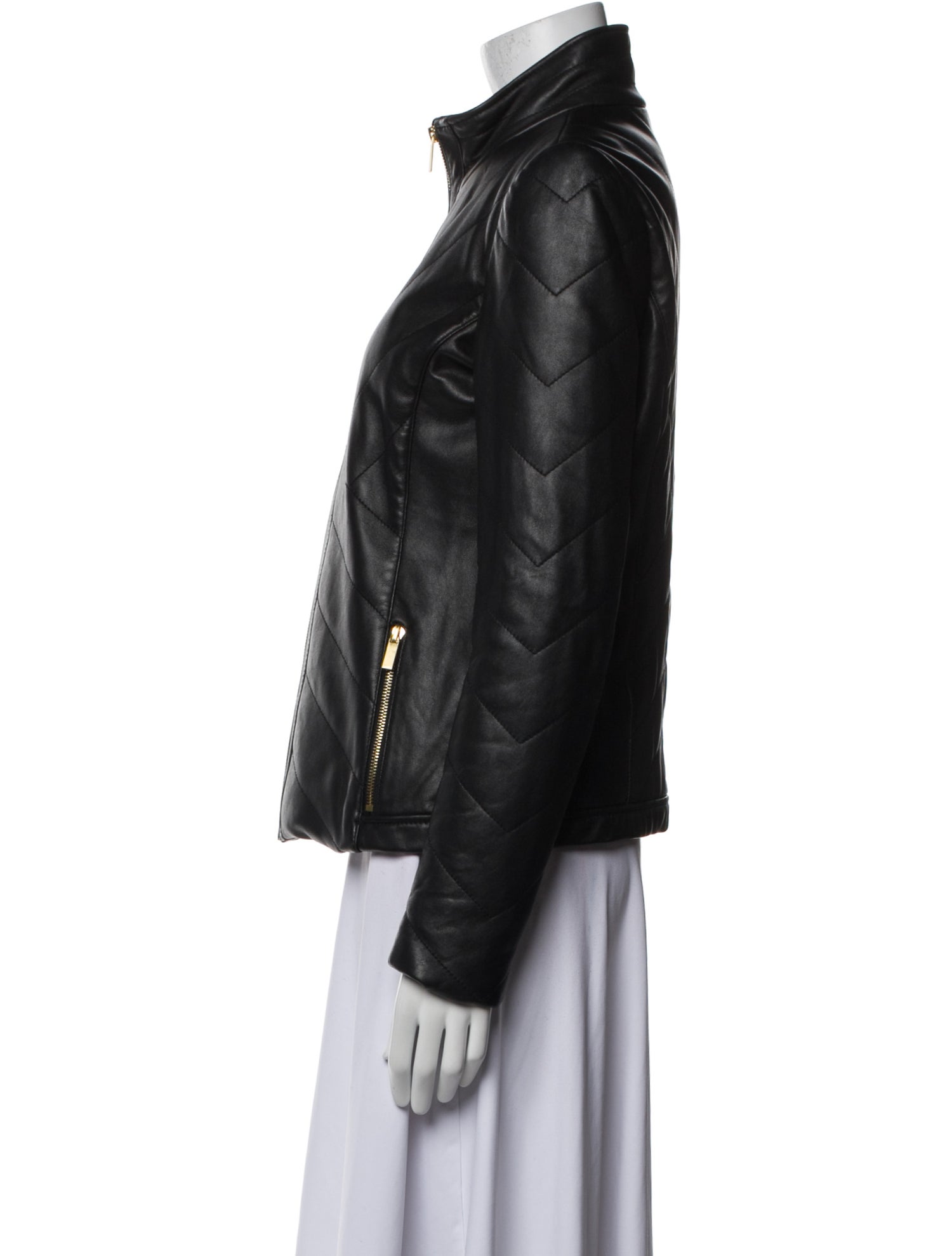 Badgley Mischka Leather Biker Jacket