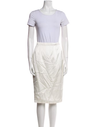 Badgley Mischka Printed Beaded Accents Skirt Suit