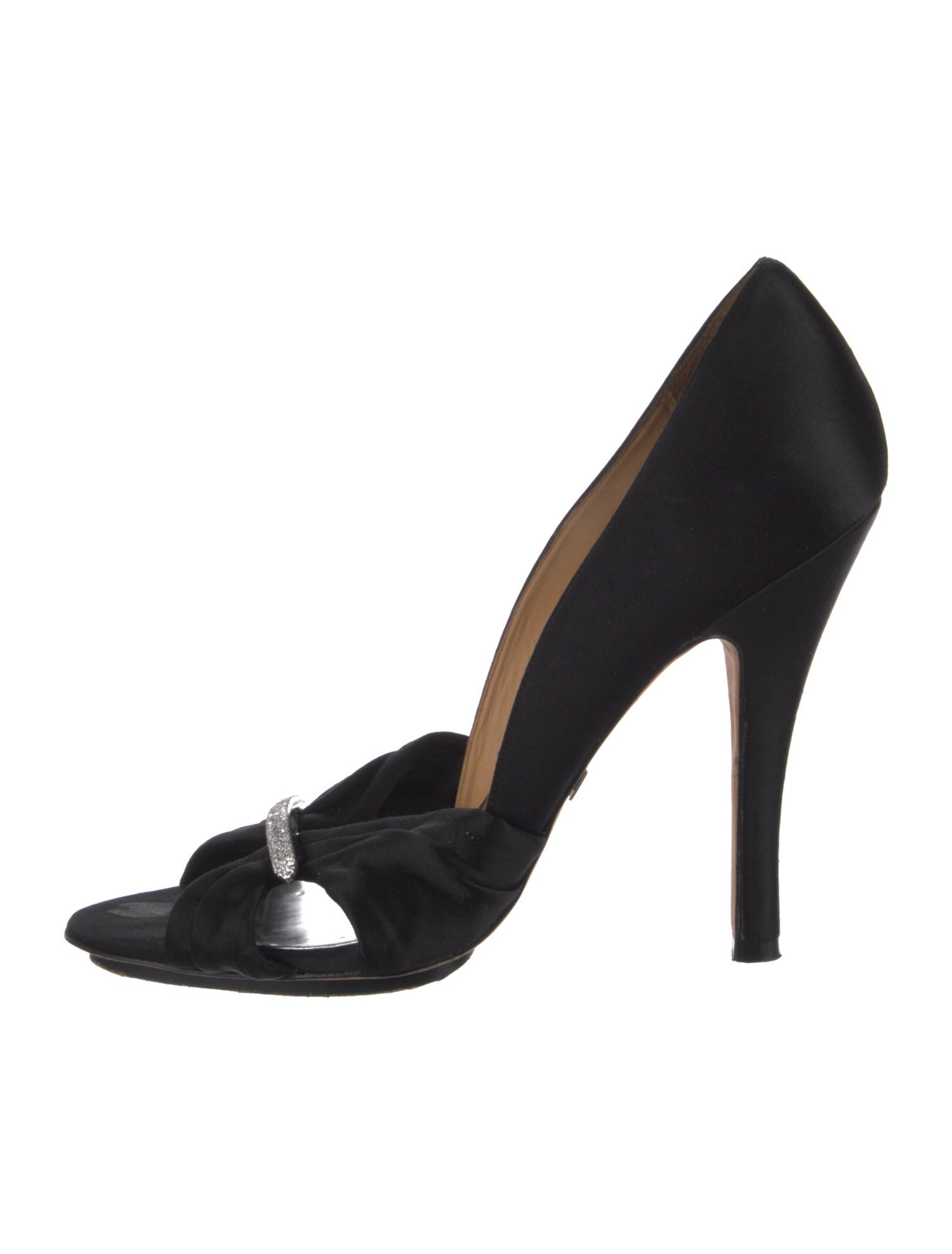 Badgley Mischka Satin Bow Accents Slingback Sandals