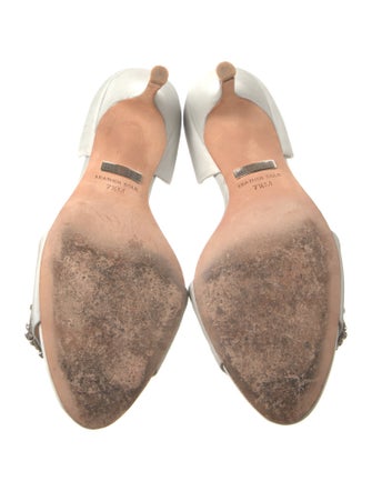 Badgley Mischka Satin Crystal Embellishments Sandals