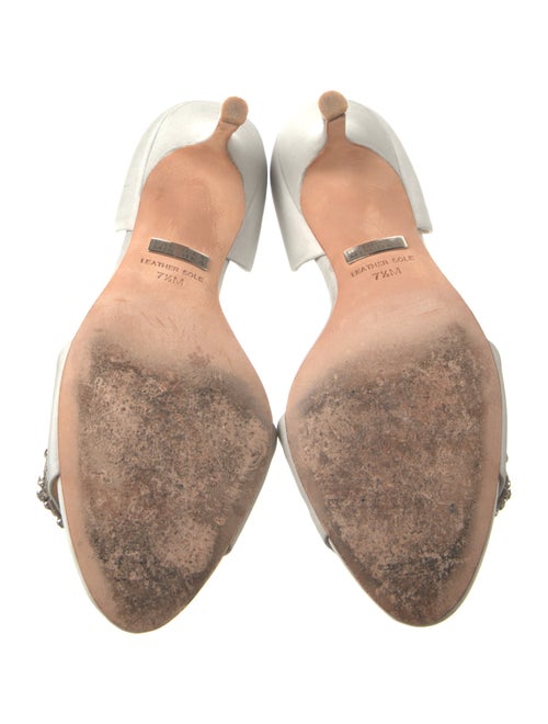 Badgley Mischka Satin Crystal Embellishments Sandals