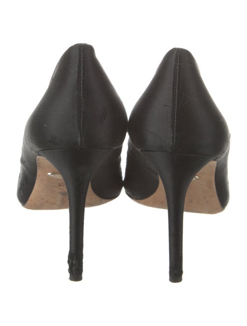 Badgley Mischka Satin Crystal Embellishments Pumps