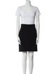Badgley Mischka Wool Pleated Accents Skirt Set