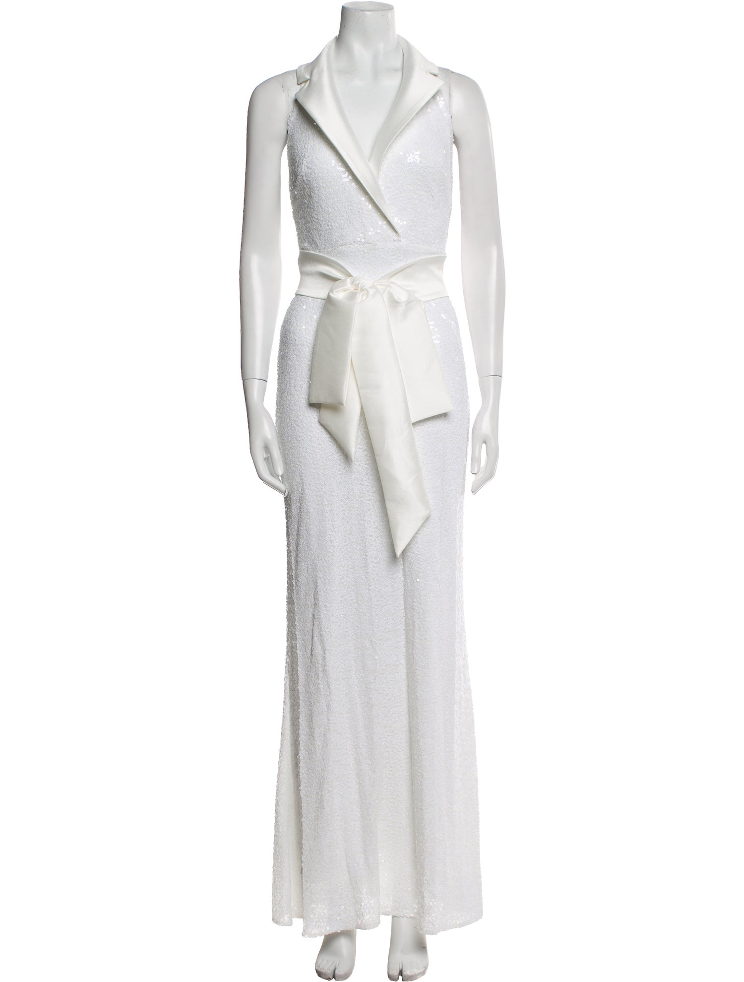 Badgley Mischka V-Neck Long Dress w/ Tags