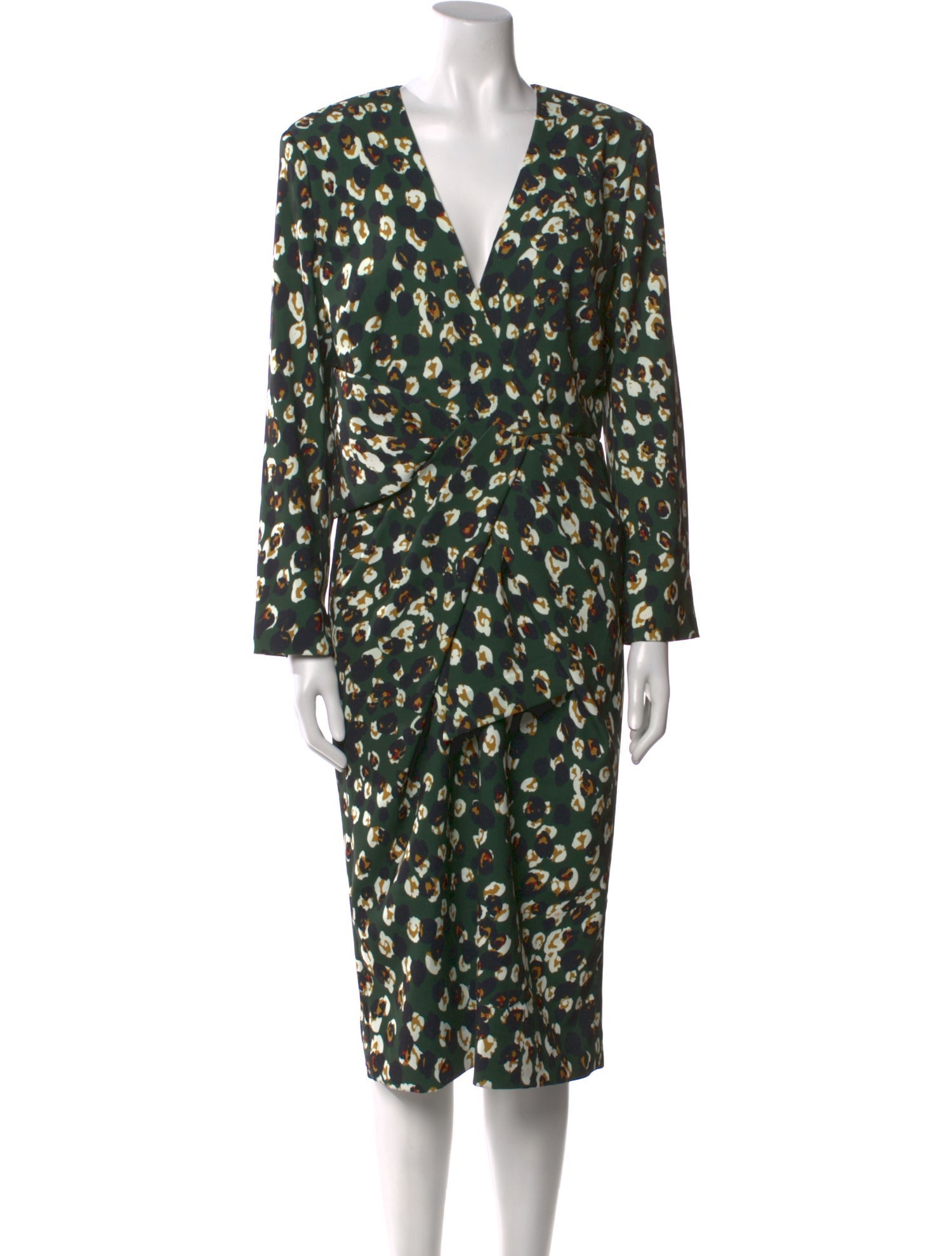 Badgley Mischka Printed Midi Length Dress w/ Tags