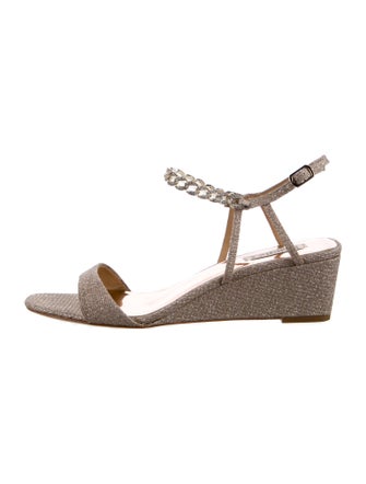 Badgley Mischka Glitter Sandals