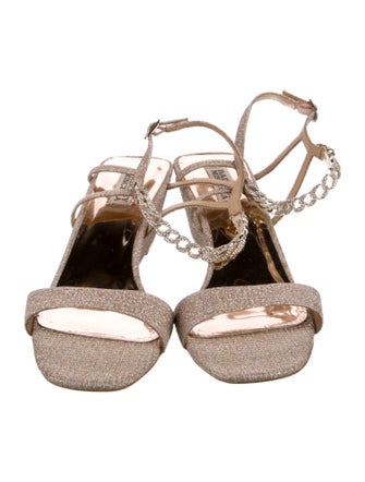 Badgley Mischka Glitter Sandals