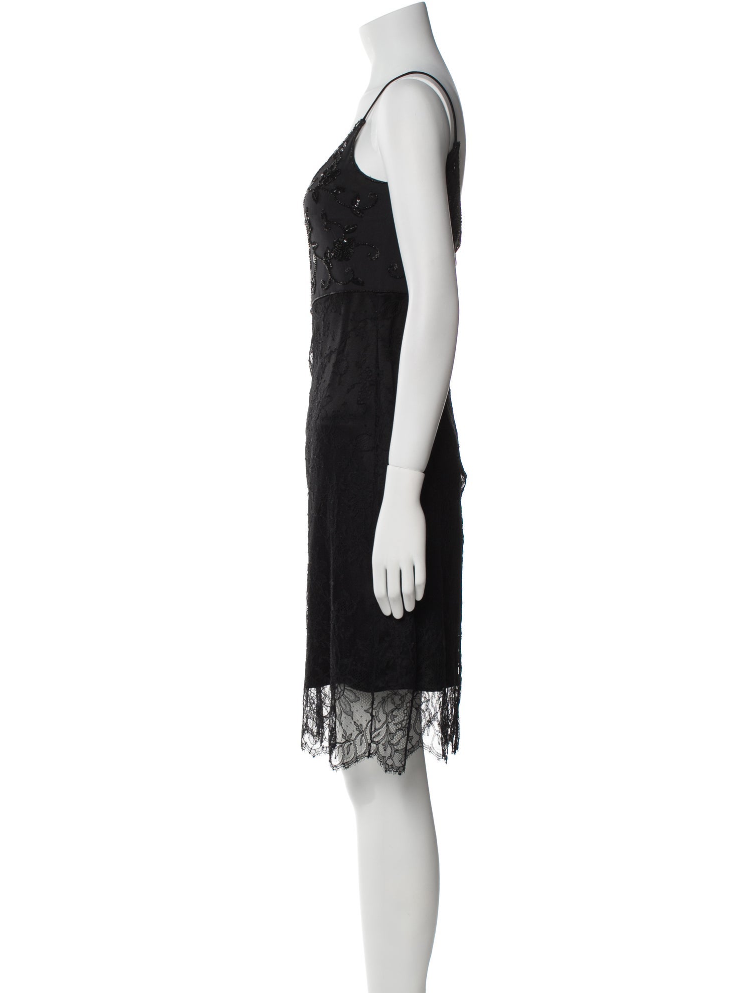 Badgley Mischka Scoop Neck Knee-Length Dress