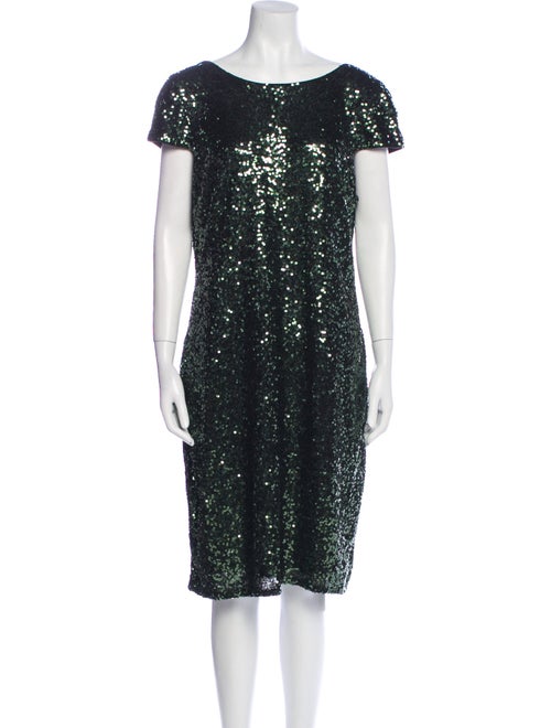 Badgley Mischka Scoop Neck Knee-Length Dress