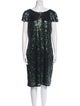 Badgley Mischka Scoop Neck Knee-Length Dress