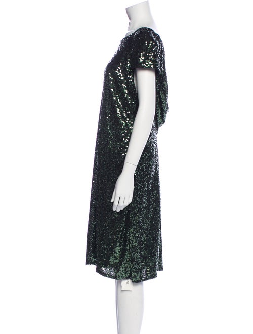 Badgley Mischka Scoop Neck Knee-Length Dress