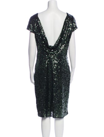 Badgley Mischka Scoop Neck Knee-Length Dress