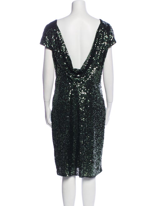 Badgley Mischka Scoop Neck Knee-Length Dress