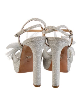 Badgley Mischka Glitter Slingback Sandals