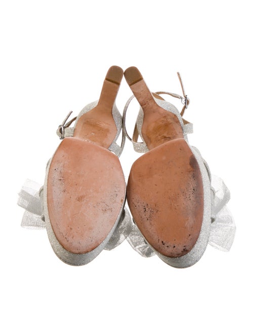 Badgley Mischka Glitter Slingback Sandals