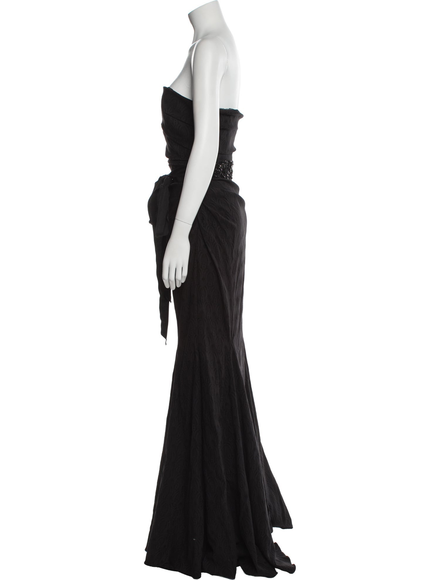 Badgley Mischka Strapless Long Dress