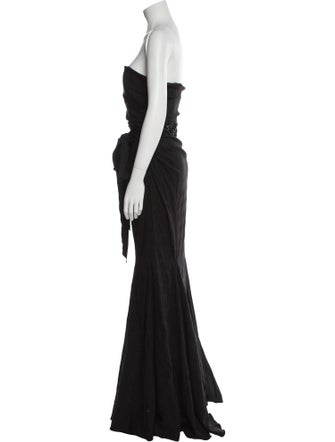Badgley Mischka Strapless Long Dress