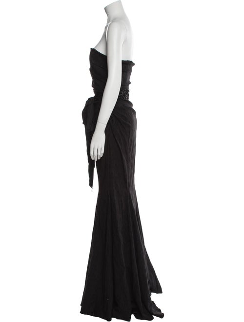 Badgley Mischka Strapless Long Dress
