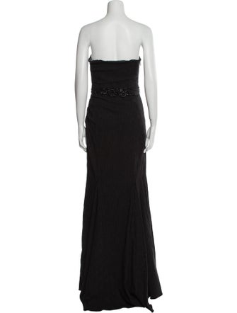 Badgley Mischka Strapless Long Dress
