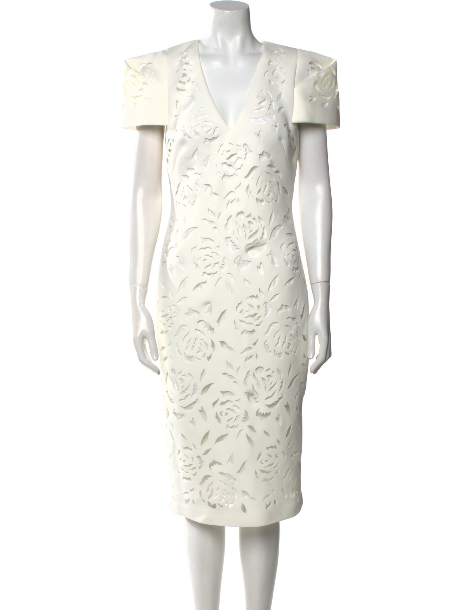 Badgley Mischka Printed Midi Length Dress