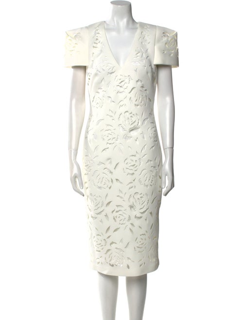 Badgley Mischka Printed Midi Length Dress