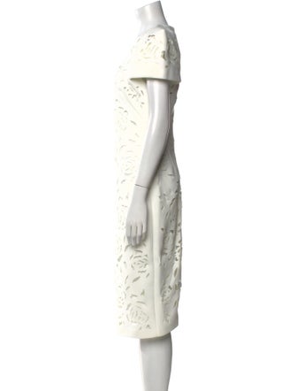 Badgley Mischka Printed Midi Length Dress