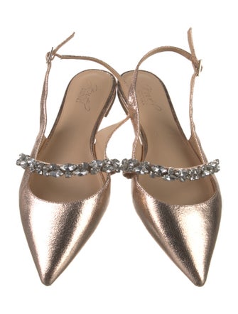 Badgley Mischka Leather Slingback Flats