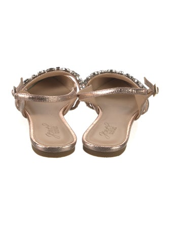 Badgley Mischka Leather Slingback Flats
