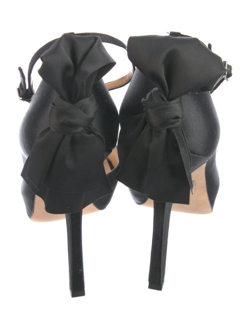 Badgley Mischka Satin Bow Accents D'Orsay Pumps