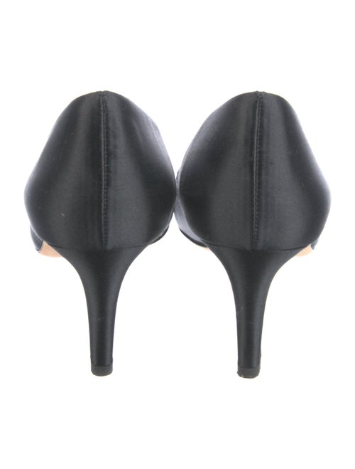 Badgley Mischka Satin Crystal Embellishments Pumps