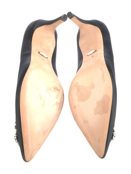 Badgley Mischka Satin Crystal Embellishments Pumps