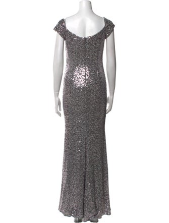 Badgley Mischka Nylon Long Dress