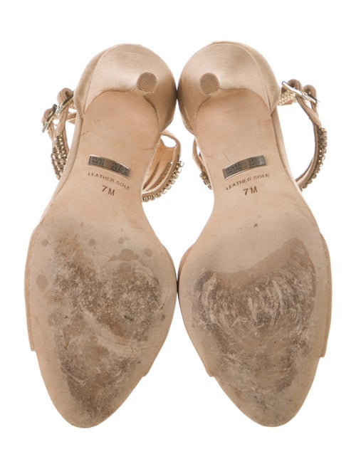 Badgley Mischka Satin Crystal Embellishments D'Orsay Pumps