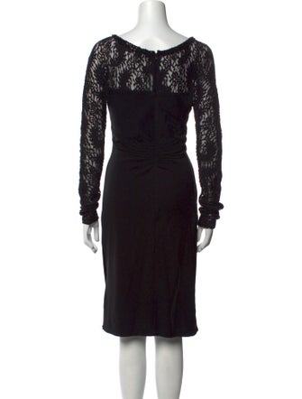 Badgley Mischka Bateau Neckline Knee-Length Dress