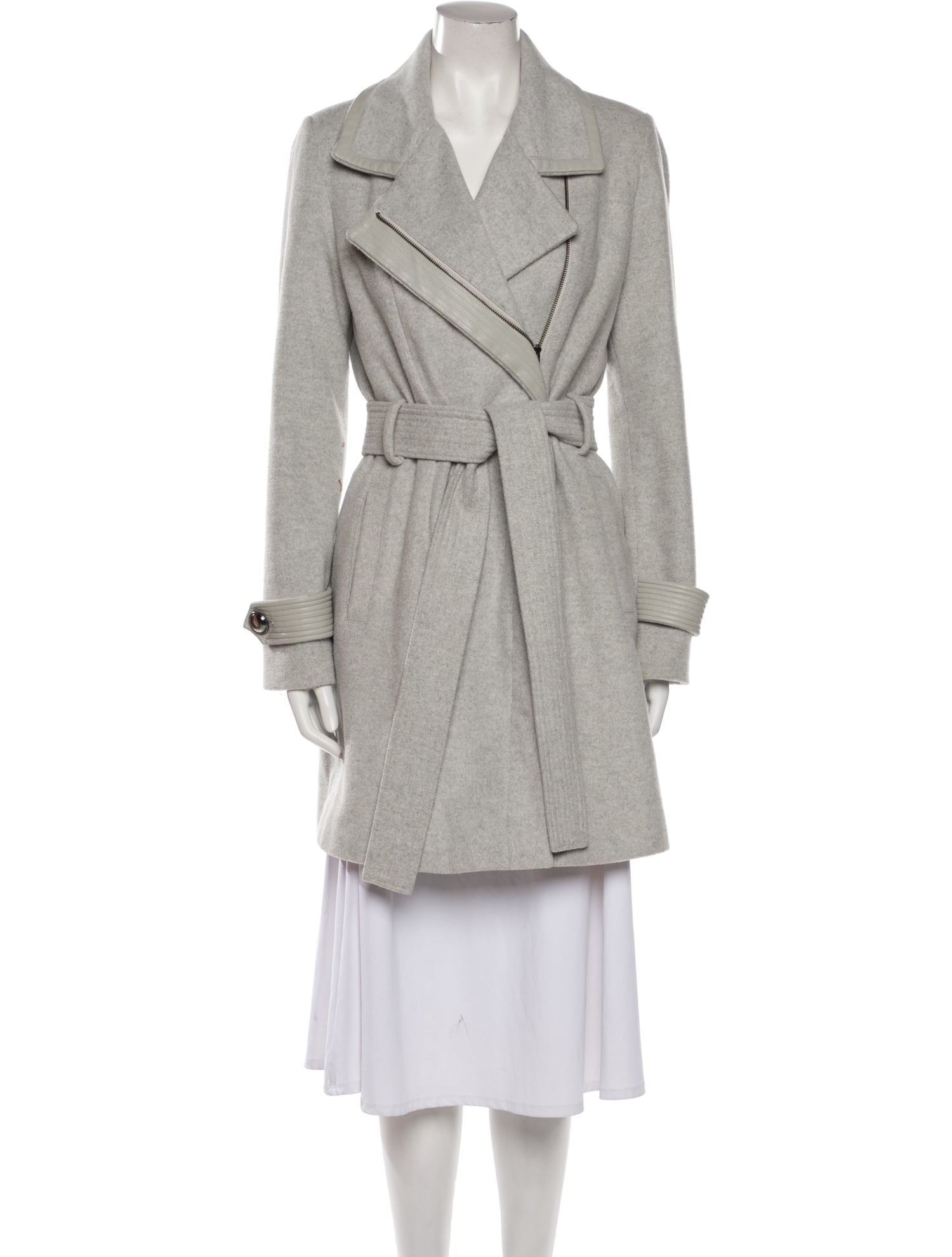 Badgley Mischka Wool Trench Coat