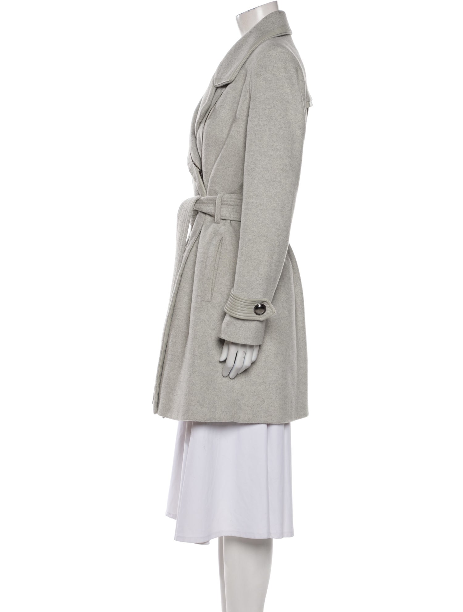 Badgley Mischka Wool Trench Coat