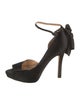 Badgley Mischka Satin Bow Accents D'Orsay Pumps