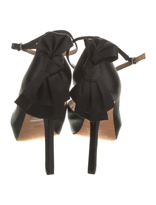 Badgley Mischka Satin Bow Accents D'Orsay Pumps
